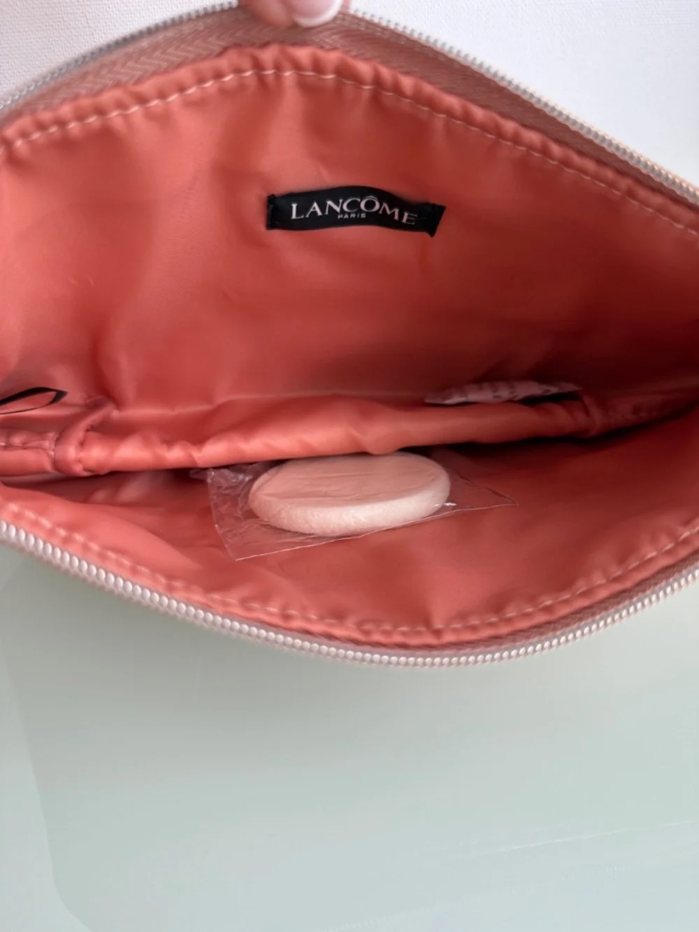 Lancôme We Are Idôles Rose Gold Metallic Cosmetic Makeup Bag